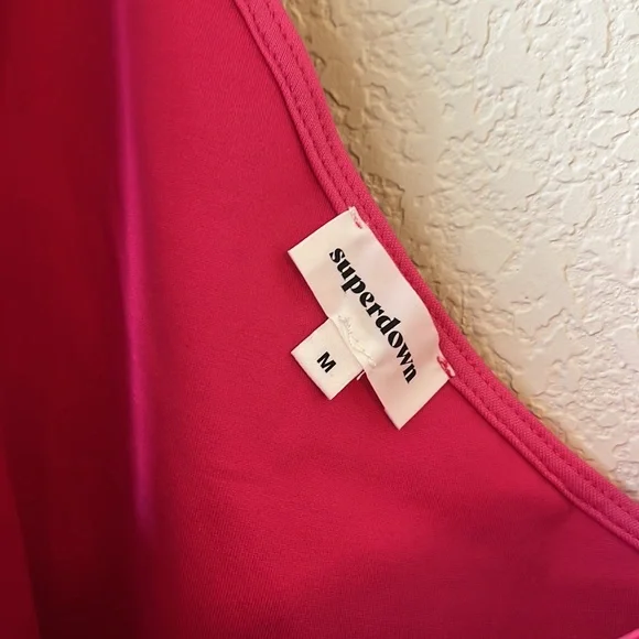 Revolve superdown asymmetrical mini dress pink one shoulder - Picture 9 of 9